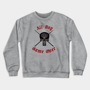 spider skull pool cue Crewneck Sweatshirt